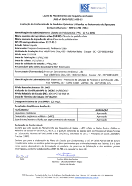 Laudo de Atendimento aos Requisitos de Sa&uacute;de