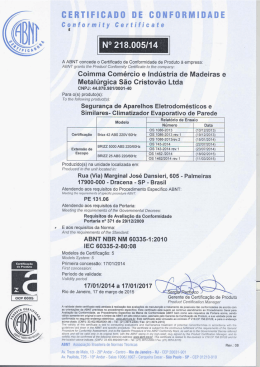 Visualize o Certificado deste produto