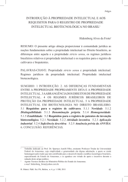 introdu&ccedil;&atilde;o &agrave; propriedade intelectual e aos requisitos para o registro