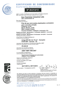 NBR7480:2007 – CA60 SG