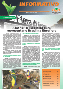 ABAFEP é escolhida para representar o Brasil na Euroflora ABAFEP