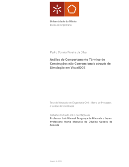 An&aacute;lise do comportamento t&eacute;rmico de constru&ccedil;&otilde;es n&atilde;o