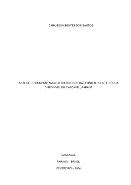 An&aacute;lise do comportamento energ&eacute;tico das fontes solar e e&oacute;lica