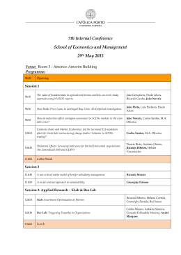 7th Internal Conference School of Economics and Management 29th