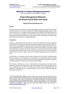Project Management Maturity: The Brazil Central Bank