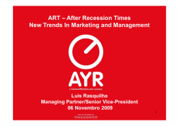 After Recession Times New Trends In Marketing and Management