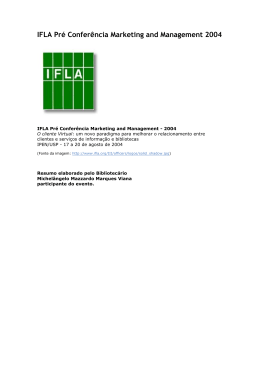 IFLA Pr&eacute; Confer&ecirc;ncia Marketing and Management 2004