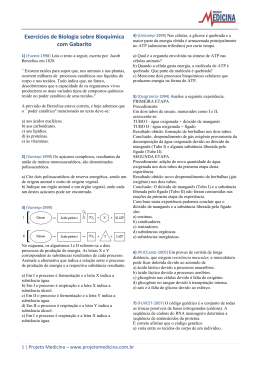 Exerc&iacute;cios de Biologia sobre Bioqu&iacute;mica com