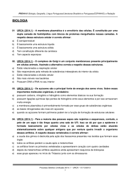 Provas: Biologia, Geografia, Português, Redação e - cev