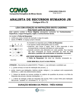 070 a 72 - ANALISTA DE RECURSOS HUMANOS JR