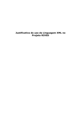 Justificativa do uso da Linguagem XML no Projeto RIVED