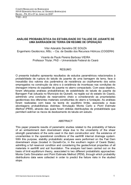 AN&Aacute;LISE PROBABIL&Iacute;STICA DA ESTABILIDADE DO TALUDE DE