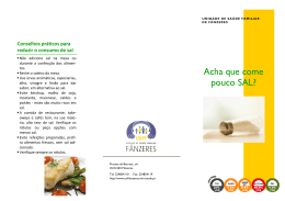Acha que come pouco SAL?