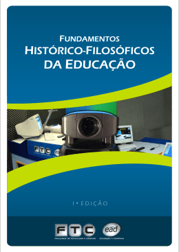 filosofia e educa&ccedil;&atilde;o