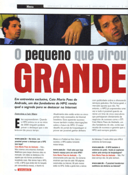 O pequeno que virou grande Agosto/2001 - WWW.COM