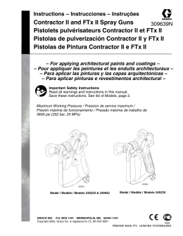 309639N Contractor II and FTx II Spray Guns Instructions