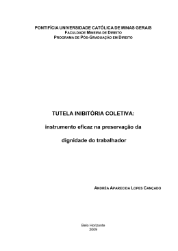 TUTELA INIBITÓRIA COLETIVA - Pontificia Universidade Catolica