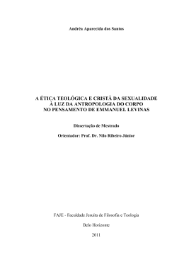 A &Eacute;TICA TEOL&Oacute;GICA E CRIST&Atilde; DA SEXUALIDADE &Agrave; LUZ