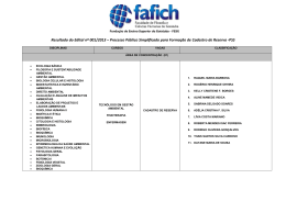 Resultado do Edital n&ordm; 001/2013 &ndash; Processo P&uacute;blico