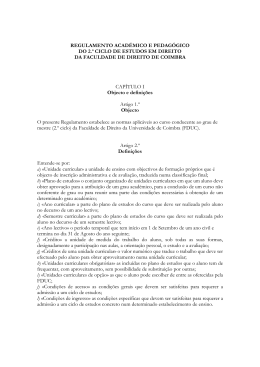 Regulamento Acad&eacute;mico e Pedag&oacute;gico do 2&ordm; Ciclo (Mestrado)