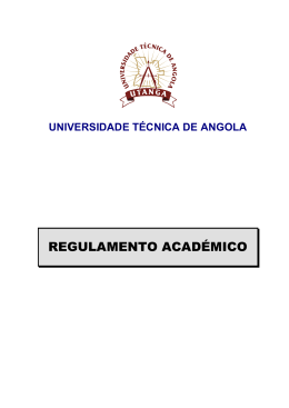 REGULAMENTO ACADÉMICO - Universidade Técnica de Angola