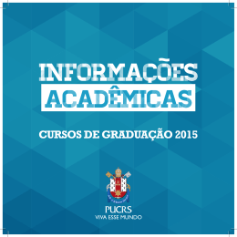 Informa&ccedil;&otilde;es Acad&ecirc;micas Gradua&ccedil;&atilde;o 2015