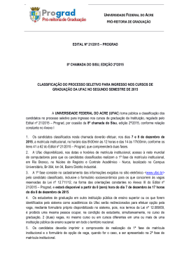 Edital de Matricula - Universidade Federal do Acre