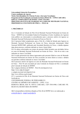 Polo 46: UFPE_CARUARU - Universidade Federal de Pernambuco