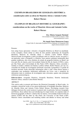 EXEMPLOS BRASILEIROS DE GEOGRAFIA HIST&Oacute;RICA