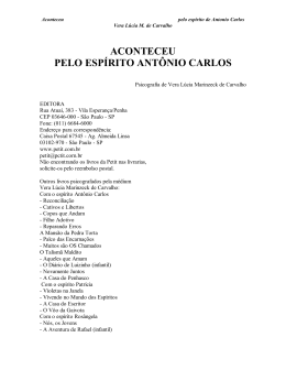 aconteceu pelo esp&iacute;rito ant&ocirc;nio carlos