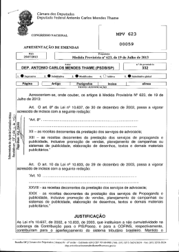 Câmara dos Deputados Deputado Federal Antonio Carlos Mendes