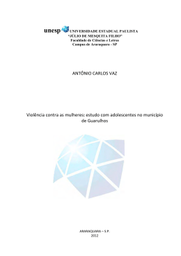 ANT&Ocirc;NIO CARLOS VAZ Viol&ecirc;ncia contra as mulheres:estudo com