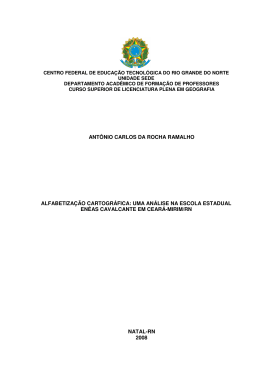 1 ANT&Ocirc;NIO CARLOS DA ROCHA RAMALHO ALFABETIZA&Ccedil;&Atilde;O