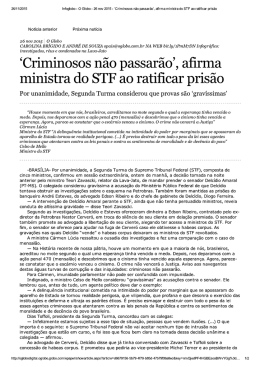 26 nov 2015 O Globo CAROLINA BR&Iacute;GIDO E ANDR&Eacute; DE SOUZA