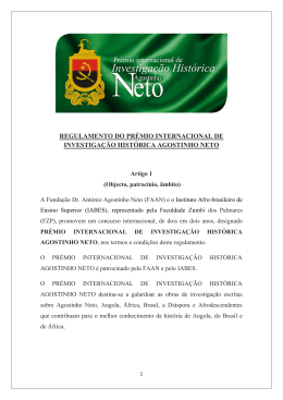 REGULAMENTO DO PREMIO DE INVESTIGACaO HISTORICA