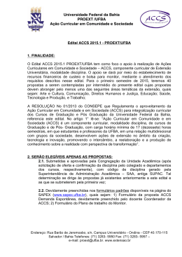 Edital ACCS 2015.1 demanda espontanea - Proext