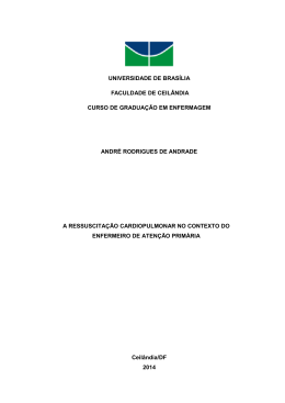 UNIVERSIDADE DE BRASÍLIA FACULDADE DE CEILÂNDIA
