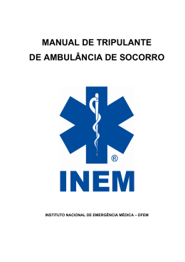 manual de tripulante de ambulância de socorro