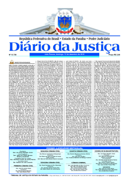 DI&Aacute;RIO DA JUSTI&Ccedil;A 2010 N&ordm; 13.738 Pre&ccedil;o R$ 2,00 Jo&atilde;o Pessoa