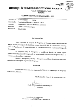 unesp *tšíà` UNIVERSIDADE ESTADUAL PAuLisrA