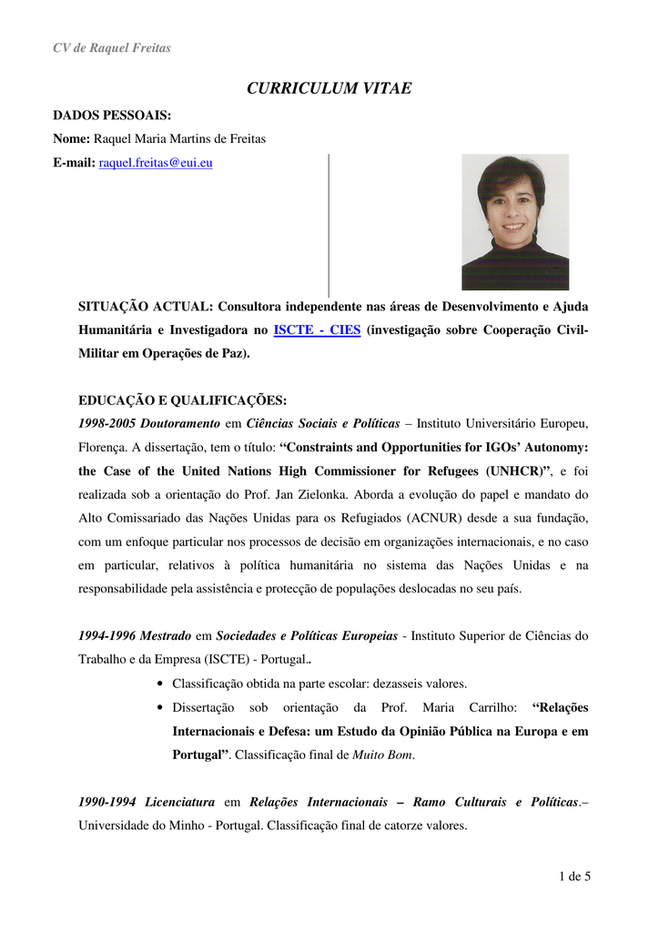 Ver Curriculum Vitae Cies