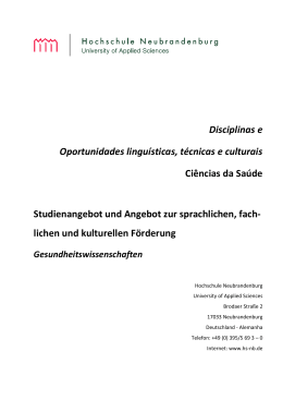 curso de graduação  - Hochschule Neubrandenburg