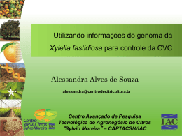 Alessandra Alves de Souza Utilizando informações do genoma da