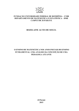 ROZELAINE ALVES DE SOUZA - Departamento de Matem&aacute;tica e