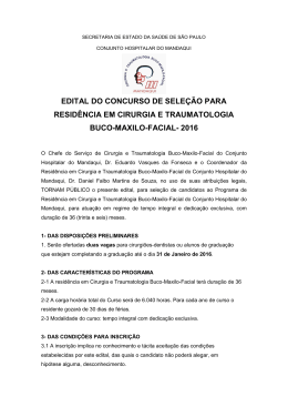 edital do concurso de sele&ccedil;&atilde;o para resid&ecirc;ncia em cirurgia e