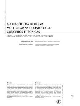 aplica&ccedil;&otilde;es da biologia molecular na odontologia
