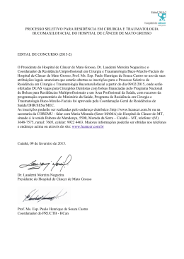 Edital BMF 2015-2 (9 fev) - Hospital de C&acirc;ncer de Mato Grosso