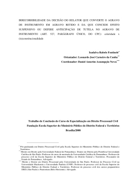 irrecorribilidade da decis&atilde;o do relator que converte o