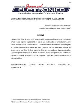 lacuna recursal em audi&ecirc;ncia de instru&ccedil;&atilde;o e julgamento
