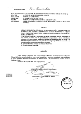 AGRAVO REGIMENTAL NO AGRAVO DE INSTRUMENTO N
